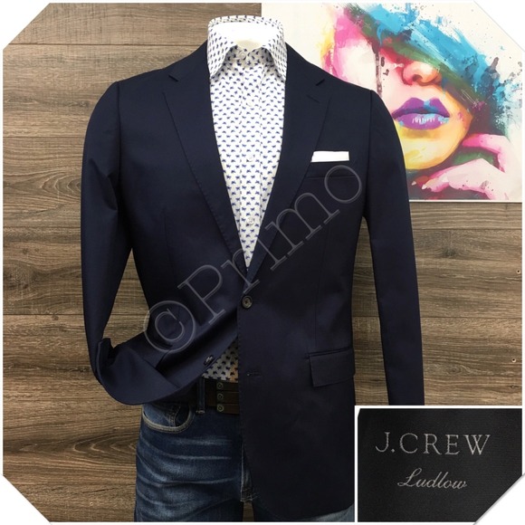 NEW! J‎ CREW LUDLOW Mens Blazer Sport Coat Casual Jacket Size 42L Cotton Suit - Picture 1 of 12